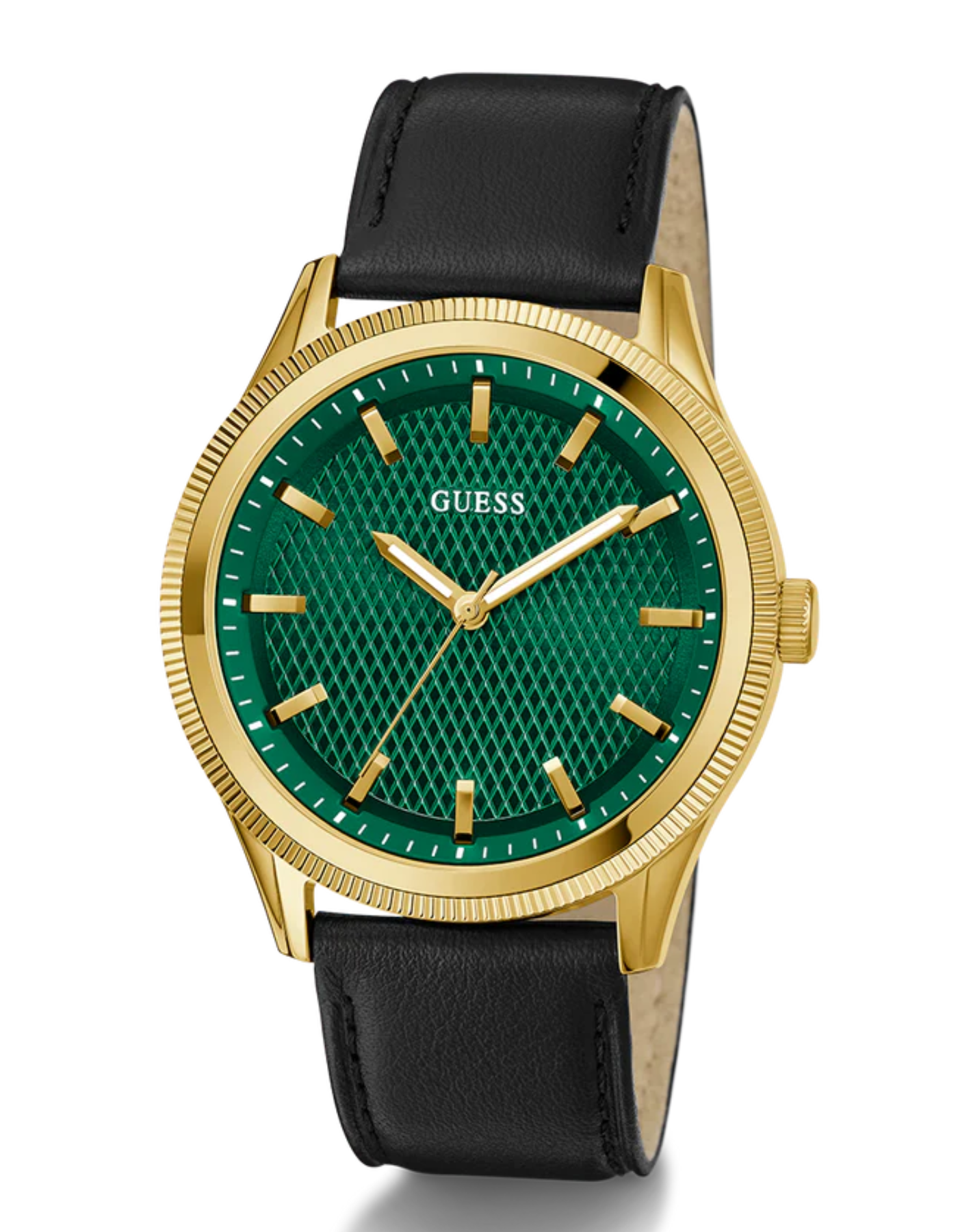 Guess Men's Black Gold Tone Analog Watch