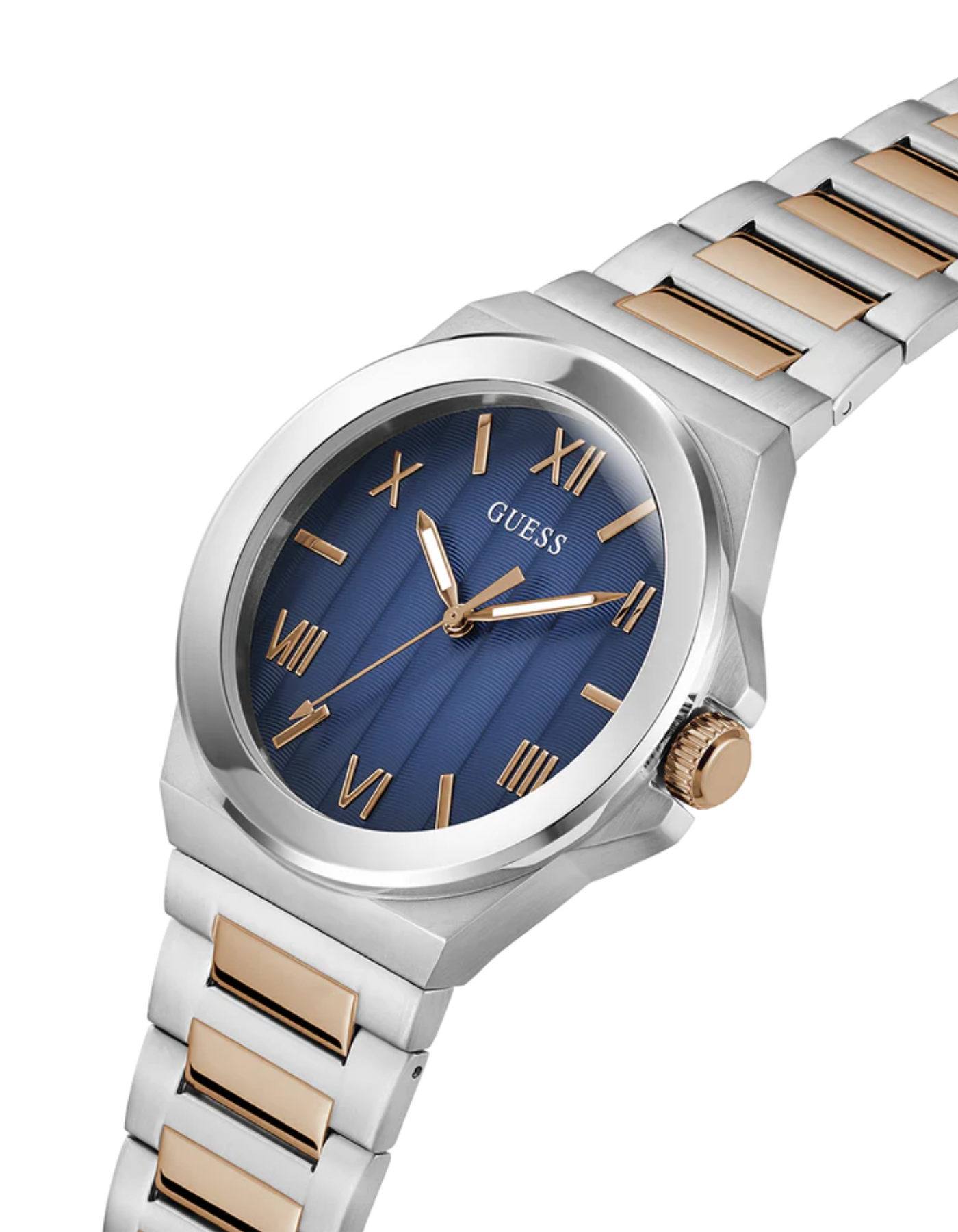 GUESS Men's 2-Tone Silver Tone Analog Watch