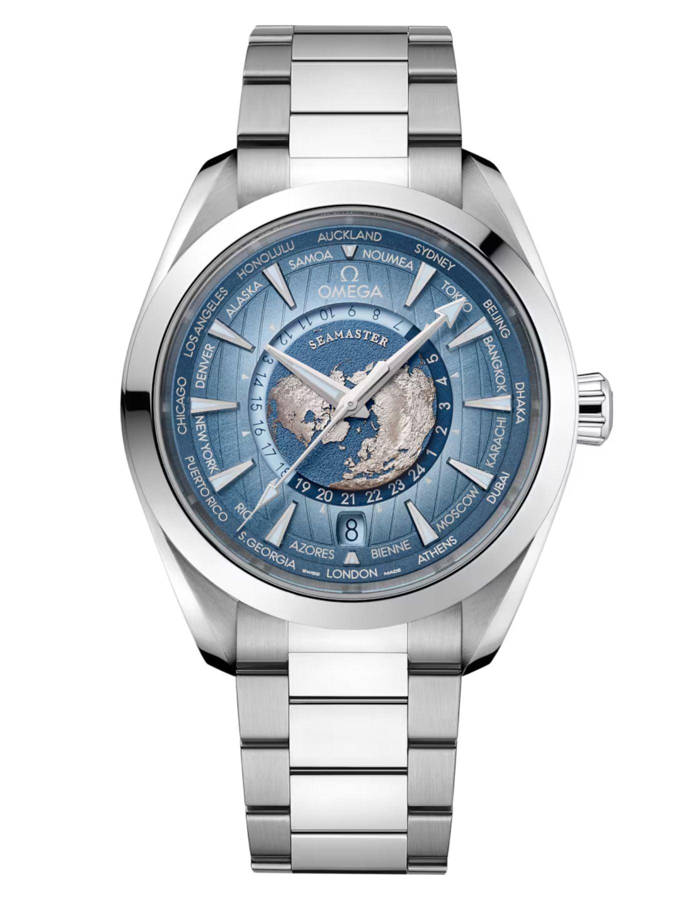 SEAMASTER AQUA TERRA 150M CO‑AXIAL MASTER CHRONOMETER GMT WORLDTIMER "SUMMER BLUE"