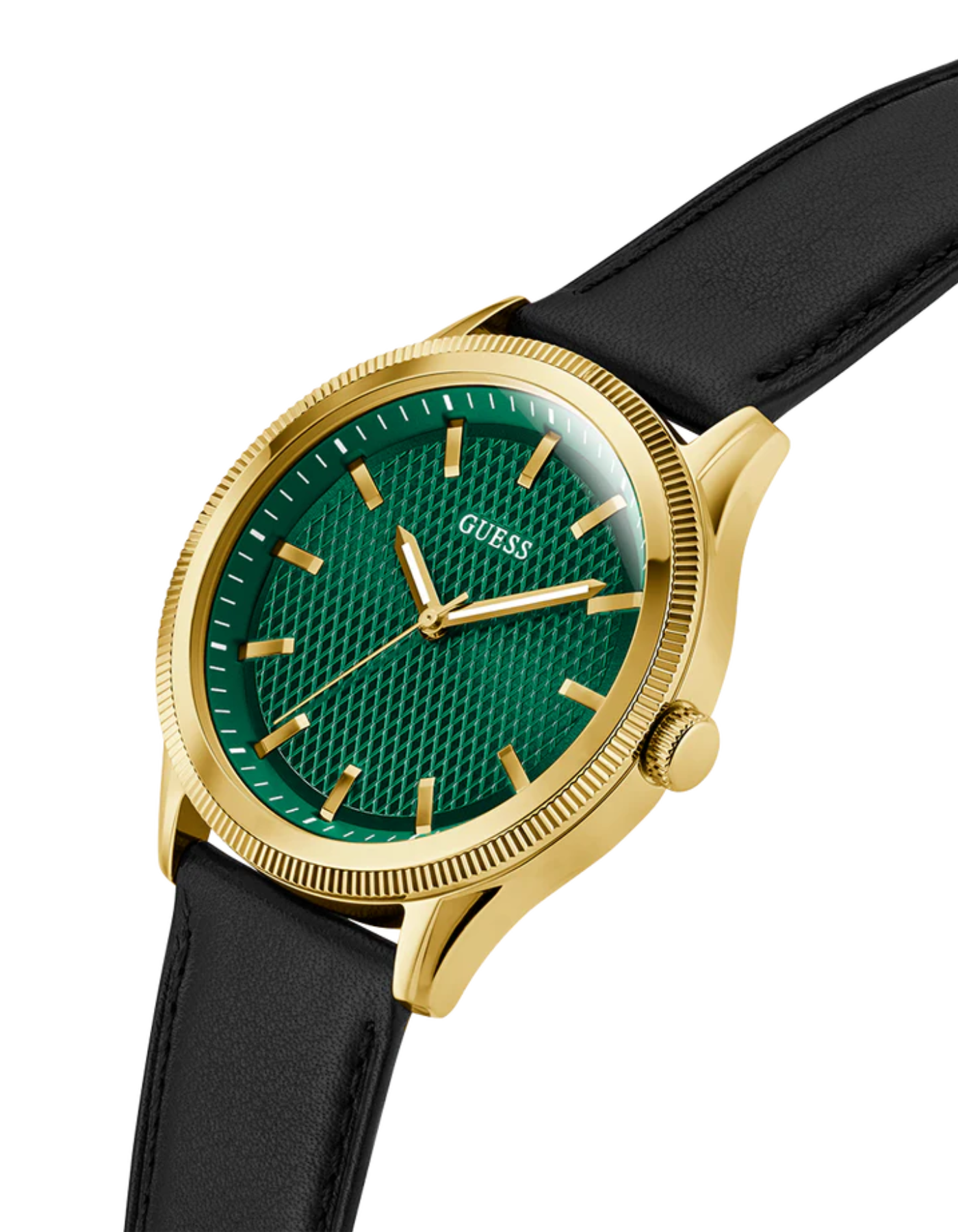 Guess Men's Black Gold Tone Analog Watch