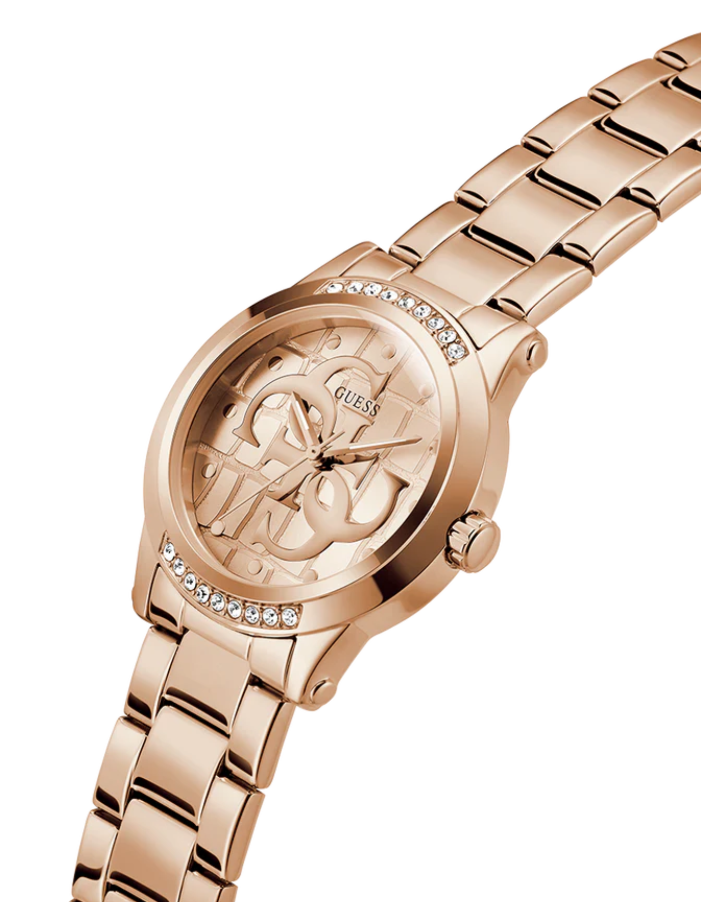 GUESS Ladies Rose Gold Tone Analog Watch