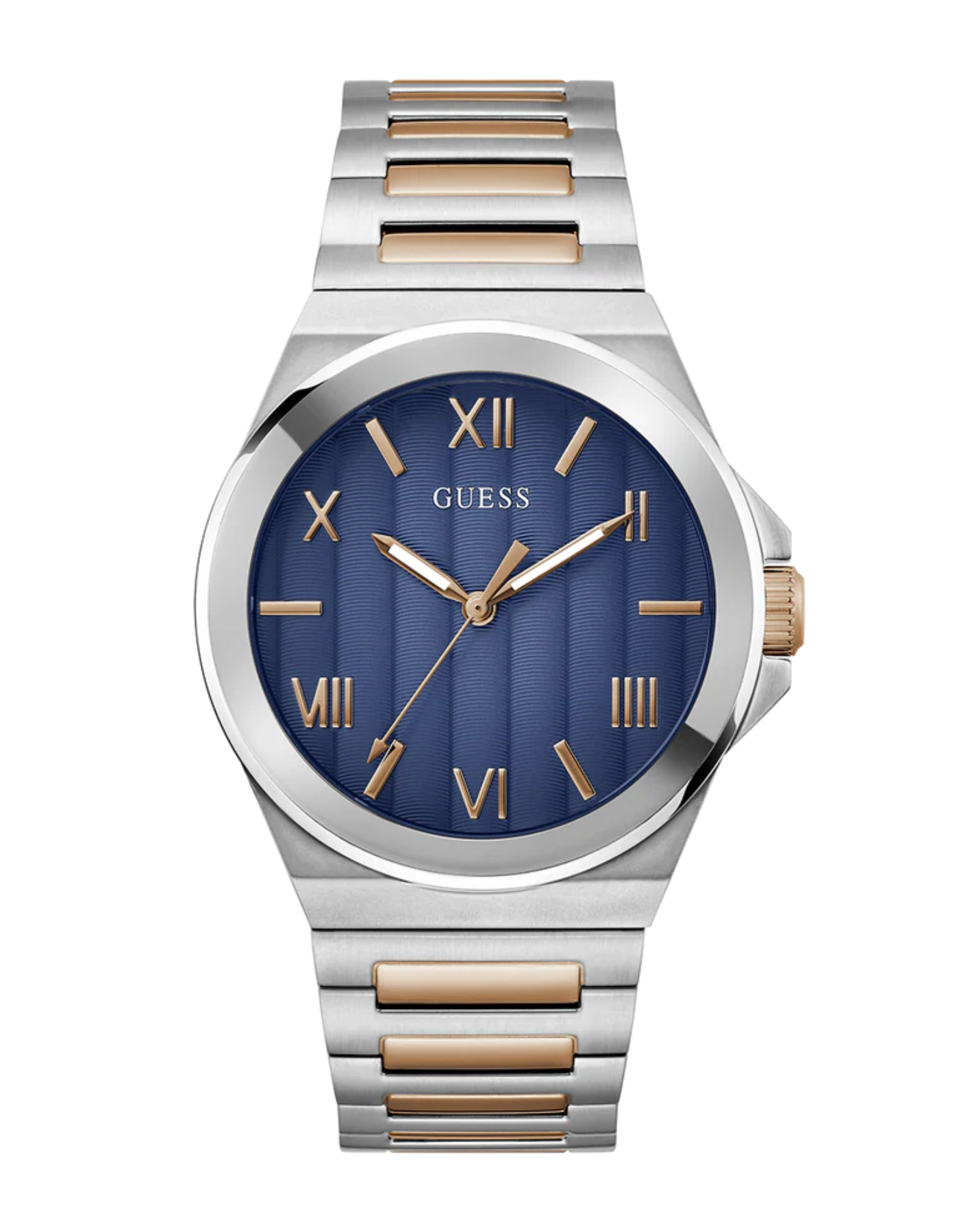 GUESS Men's 2-Tone Silver Tone Analog Watch