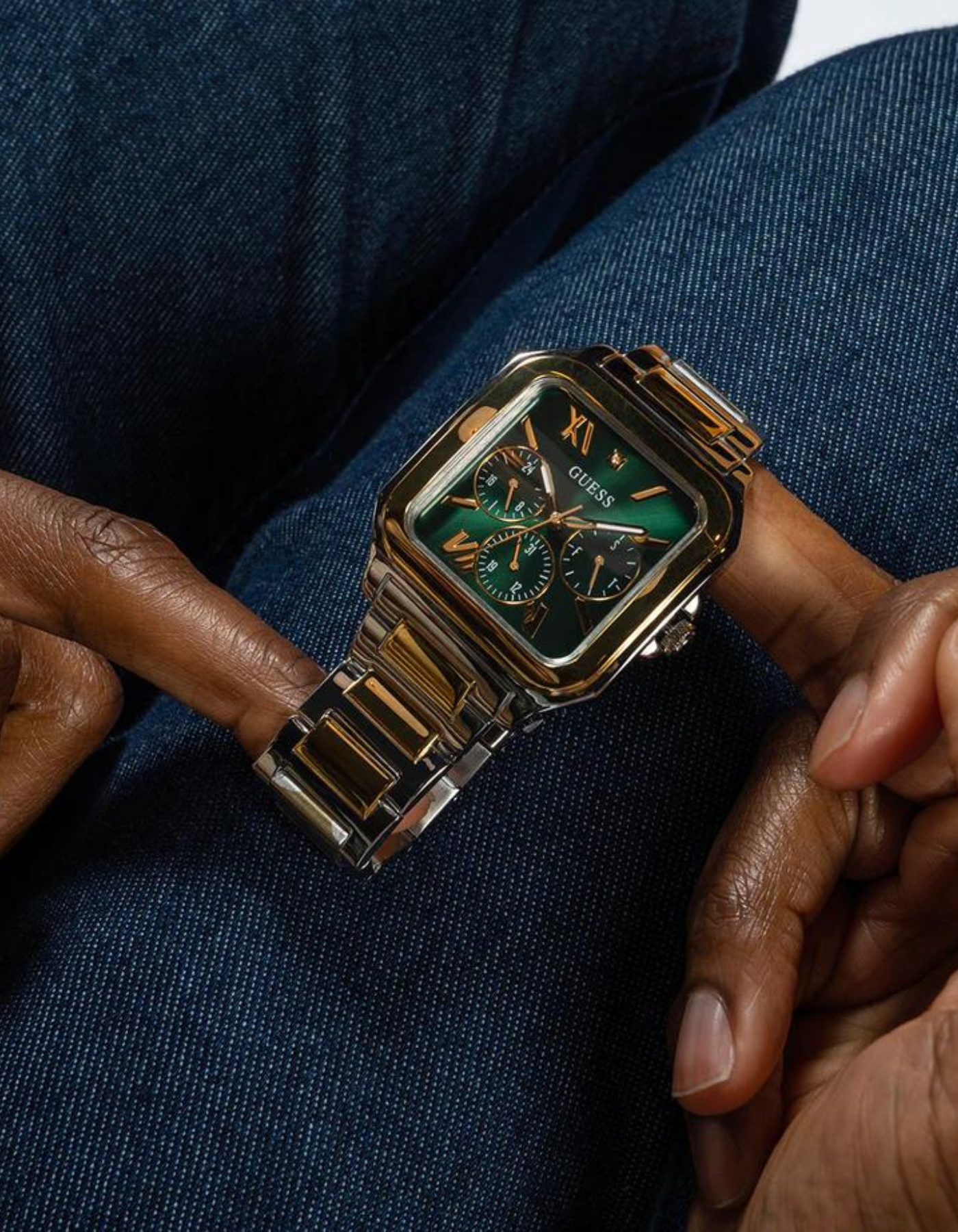 GUESS Perfectly Tailored Men's 2-Tone Multi-function Watch