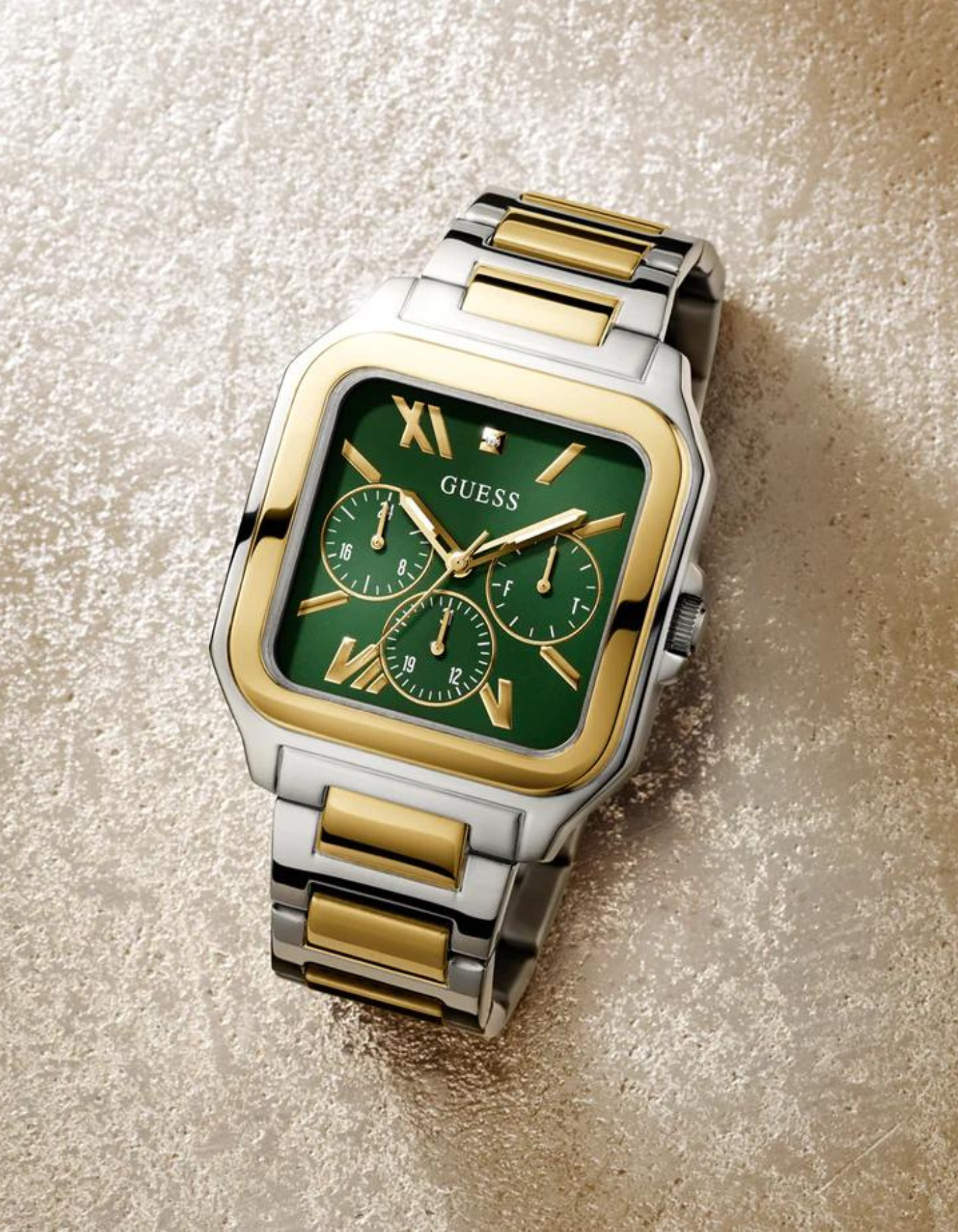 GUESS Perfectly Tailored Men's 2-Tone Multi-function Watch