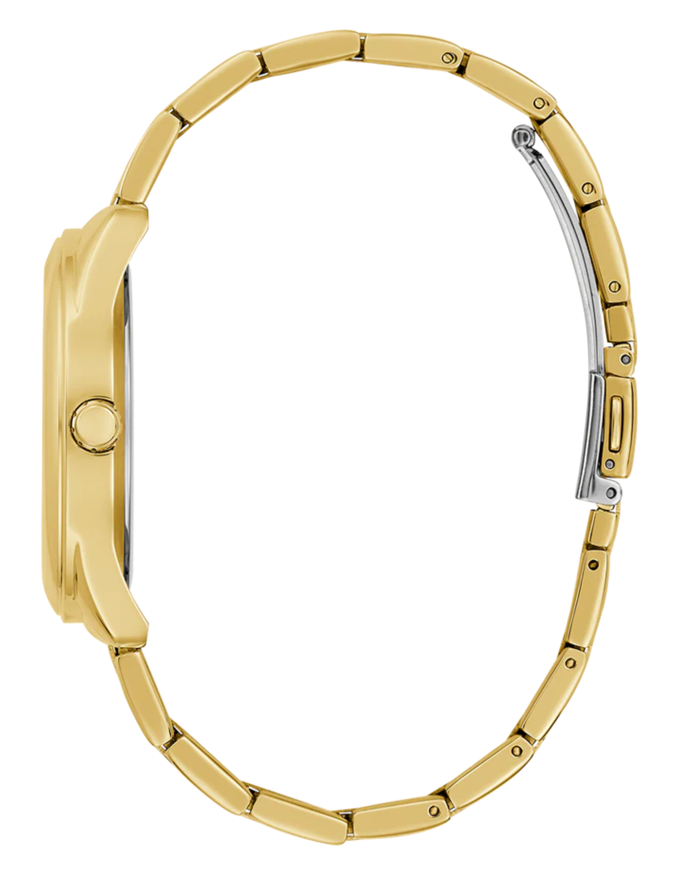 GUESS Iconic Monogram Ladies Gold Tone Analog Watch