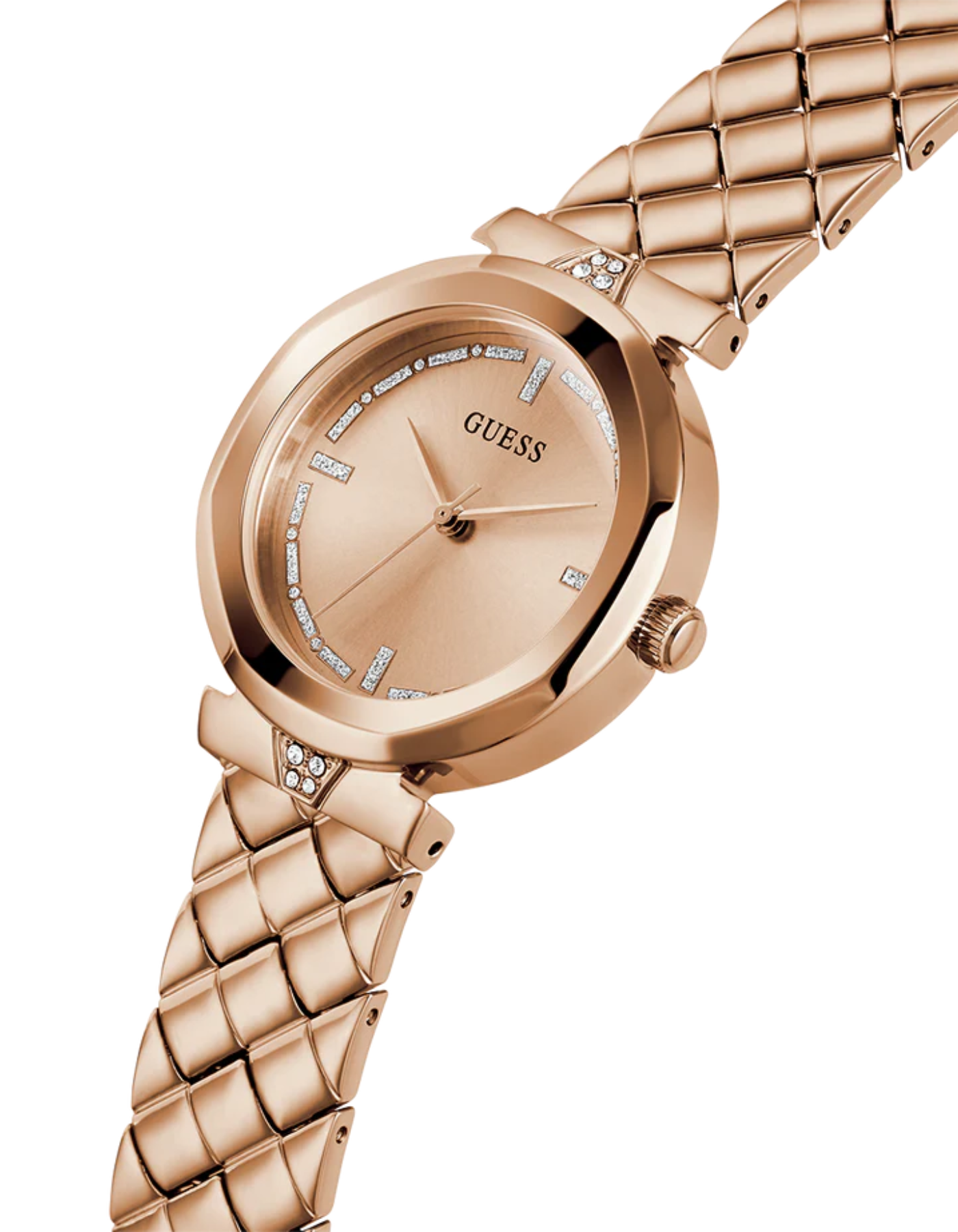 GUESS Ladies Rose Gold Tone Analog Watch