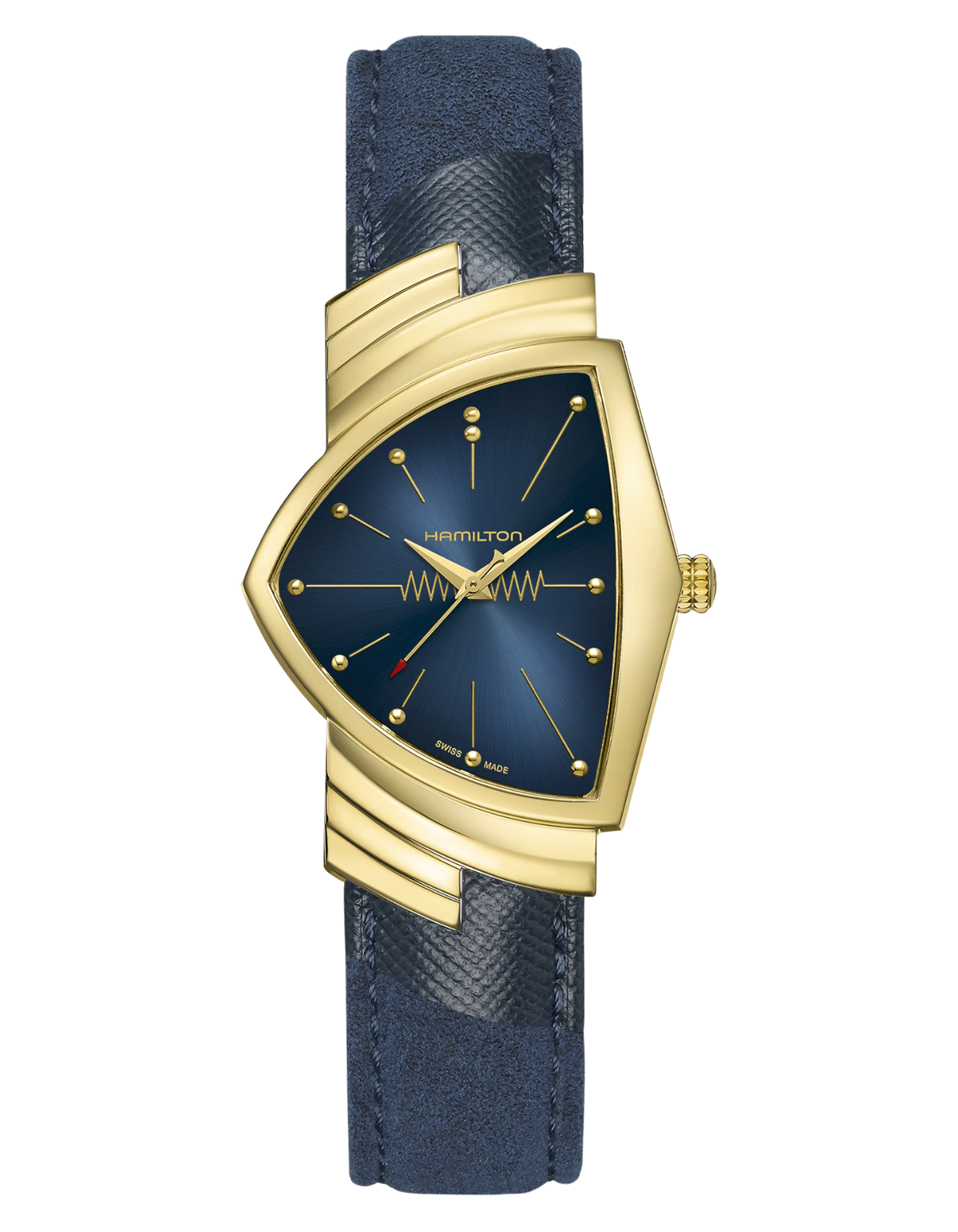 Hamilton Ventura Quartz Inspired by Elvis Presley's hit single, "Blue Suede Shoes"
