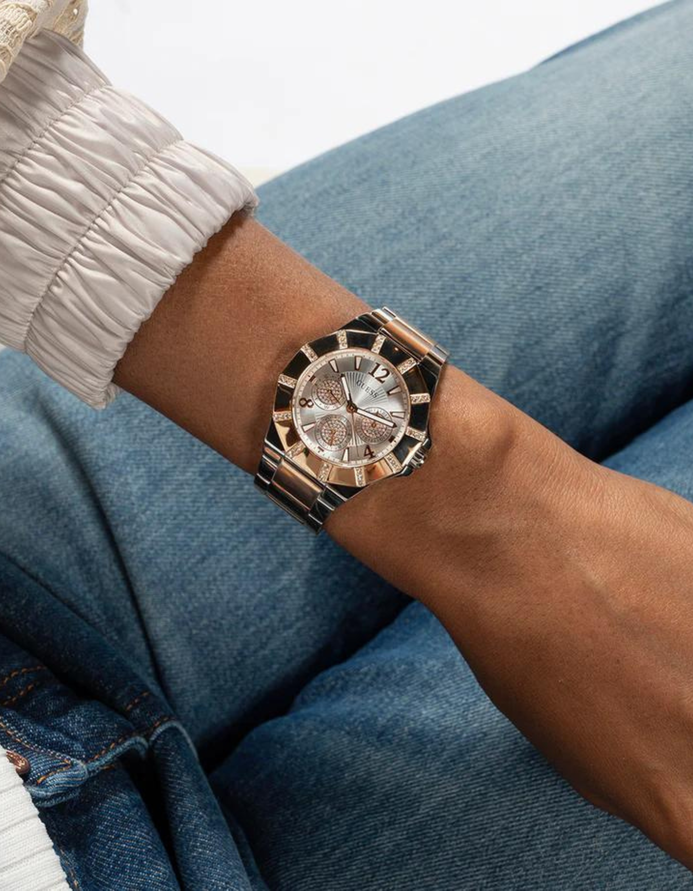 GUESS Ladies 2-Tone Multi-function Watch