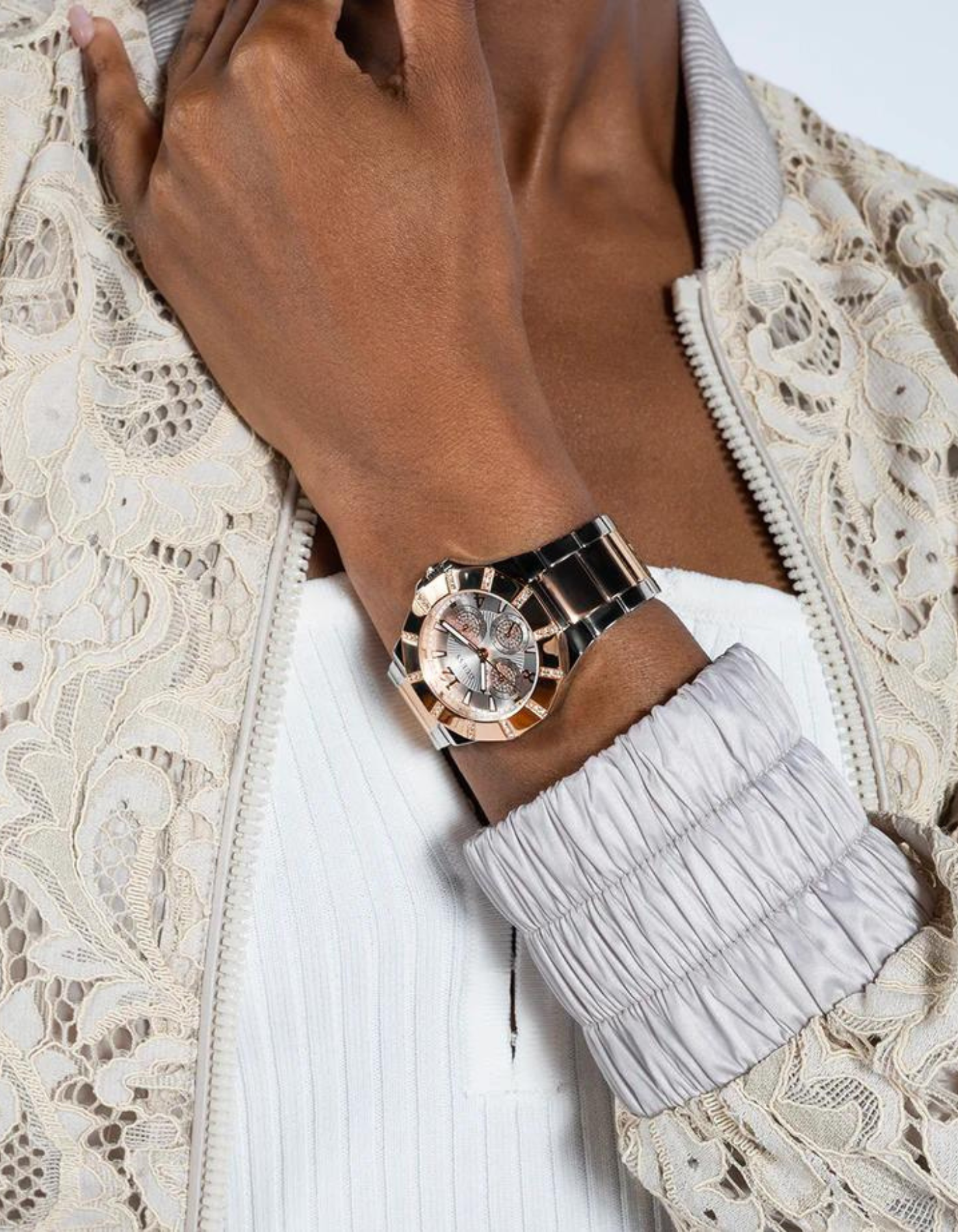 GUESS Ladies 2-Tone Multi-function Watch