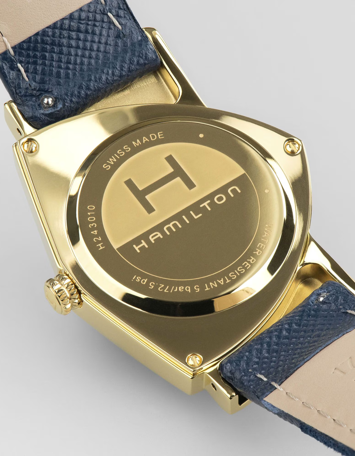 Hamilton Ventura Quartz Inspired by Elvis Presley's hit single, "Blue Suede Shoes"
