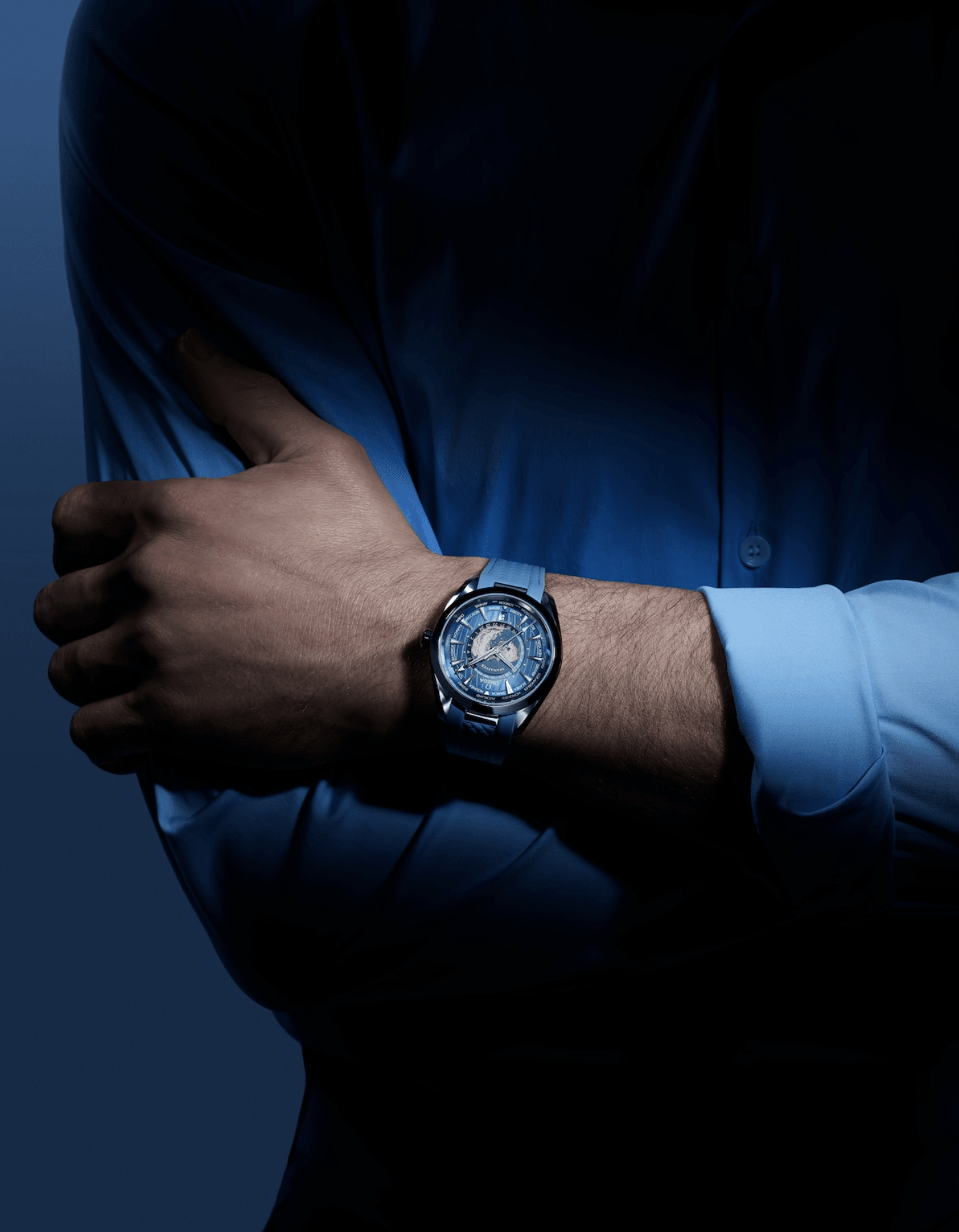 SEAMASTER AQUA TERRA 150M CO‑AXIAL MASTER CHRONOMETER GMT WORLDTIMER "SUMMER BLUE"