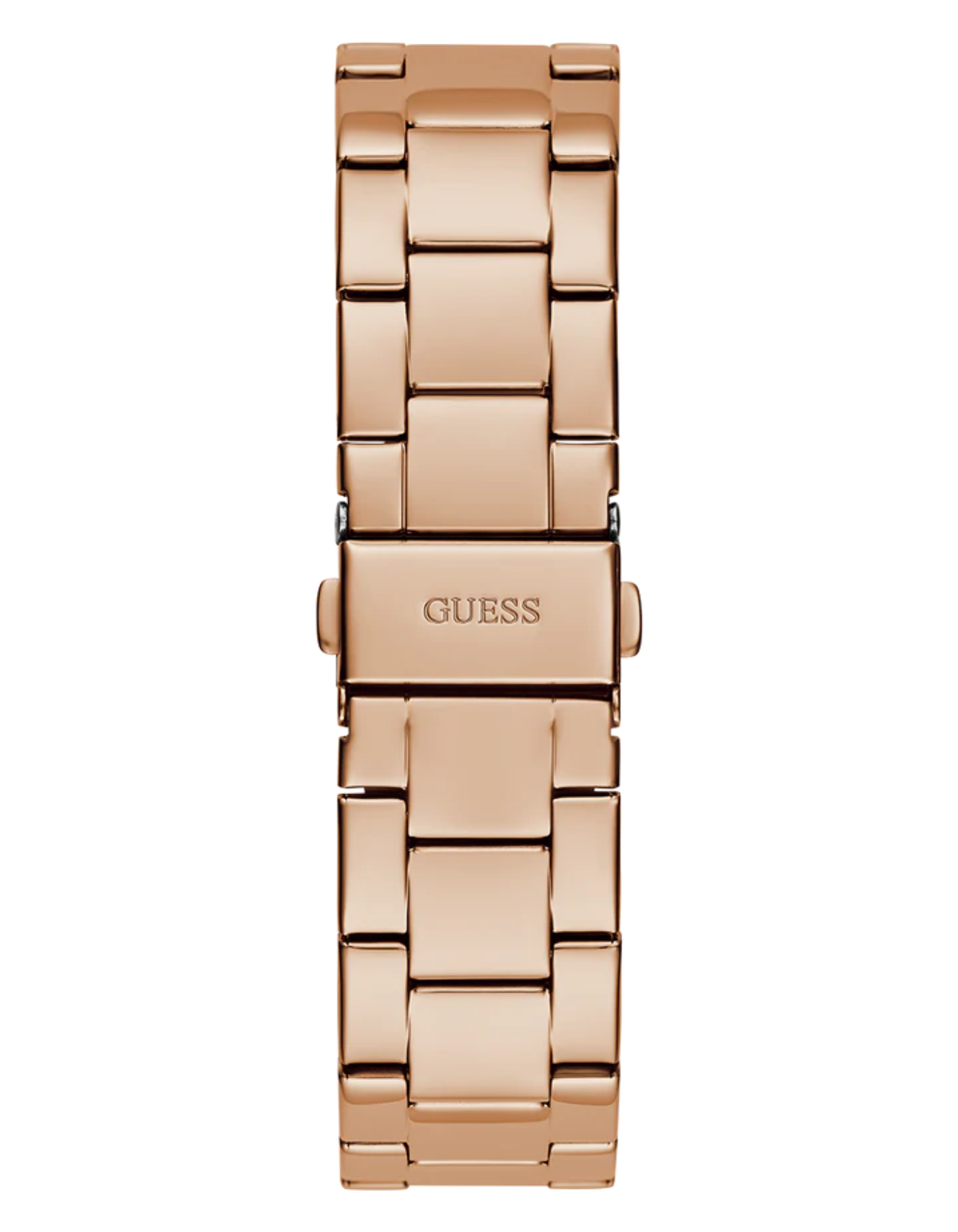 GUESS Iconic Monogram Ladies Rose Gold Tone Analog Watch