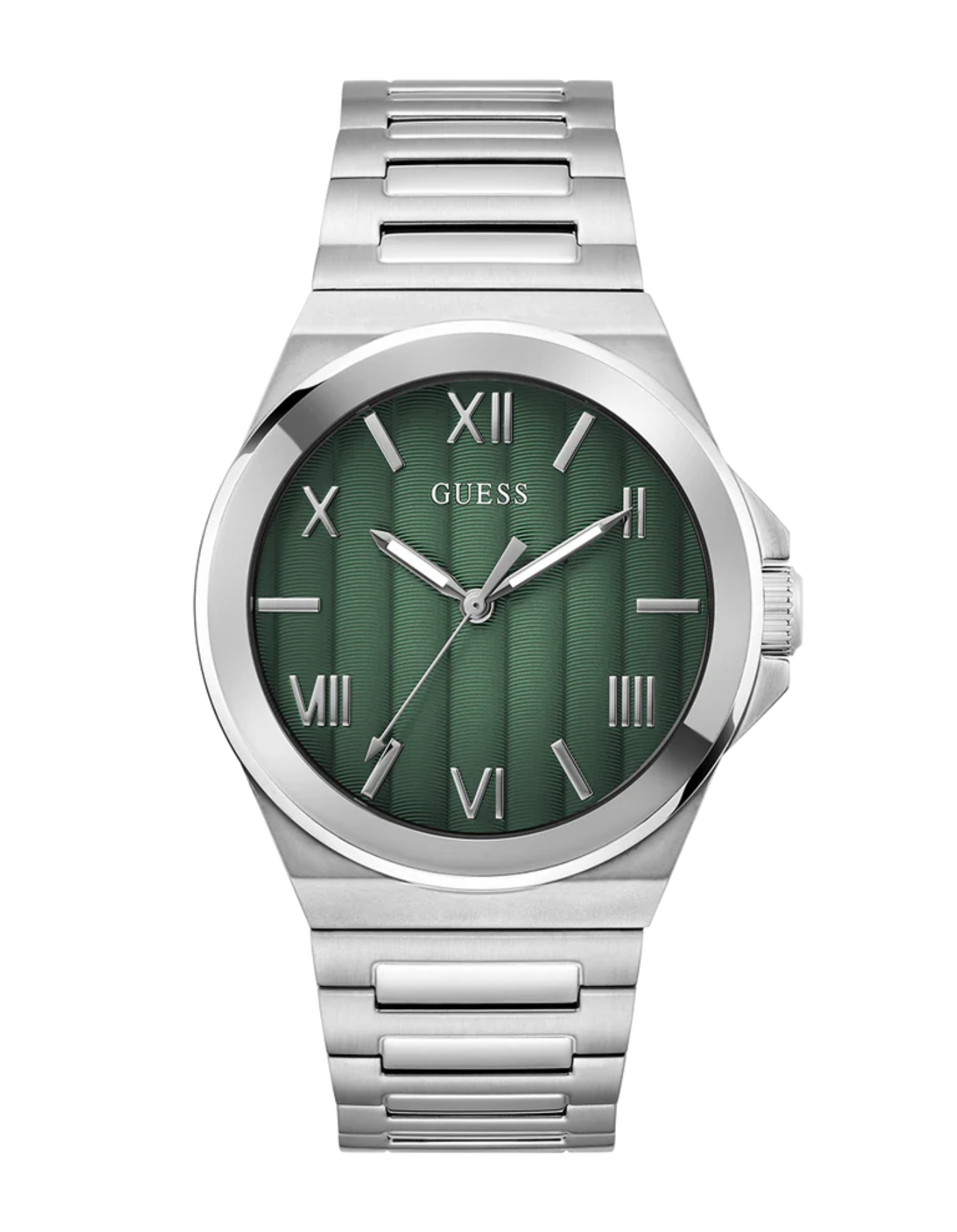 Guess Men's Silver Tone Analog Watch