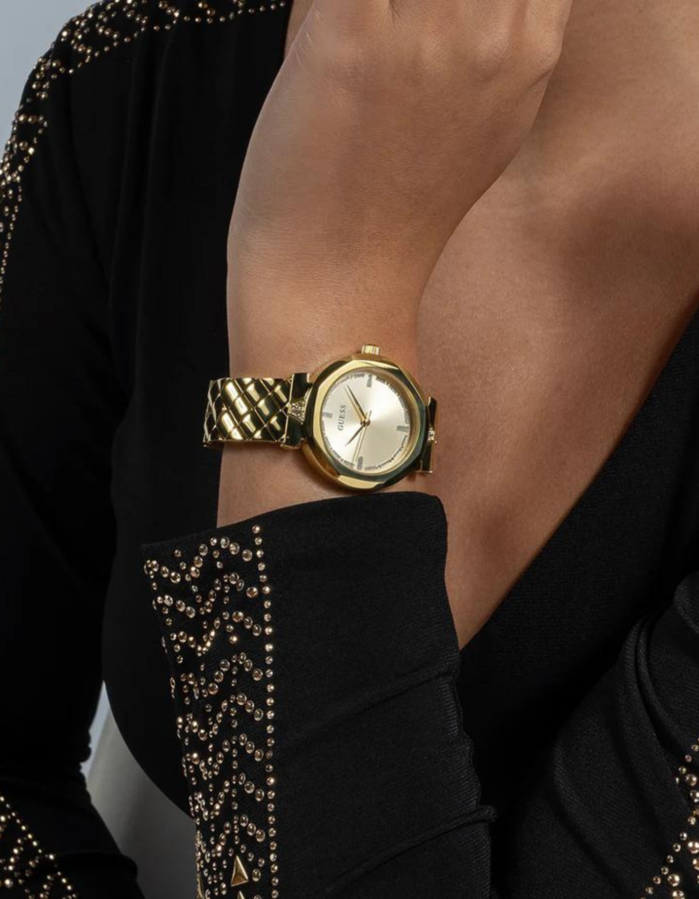 GUESS Ladies Gold Tone Analog Watch