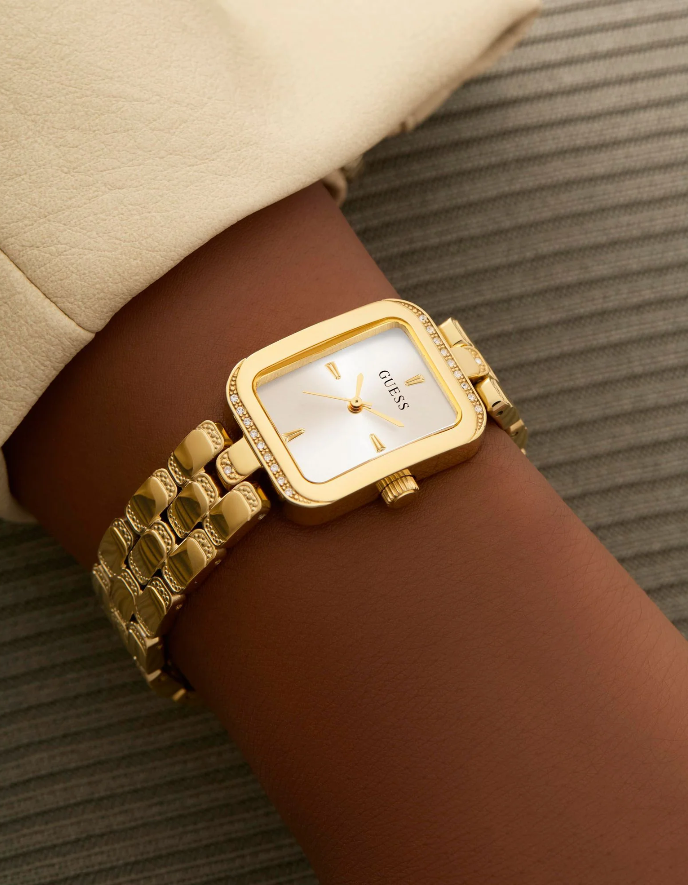 Guess Isla Silver Rectangle Dial Analog Women's Watch