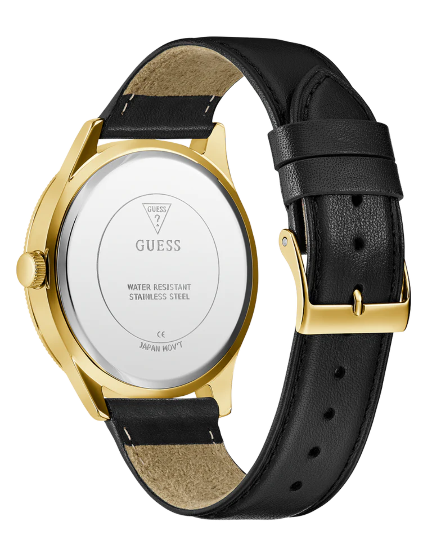 Guess Men's Black Gold Tone Analog Watch