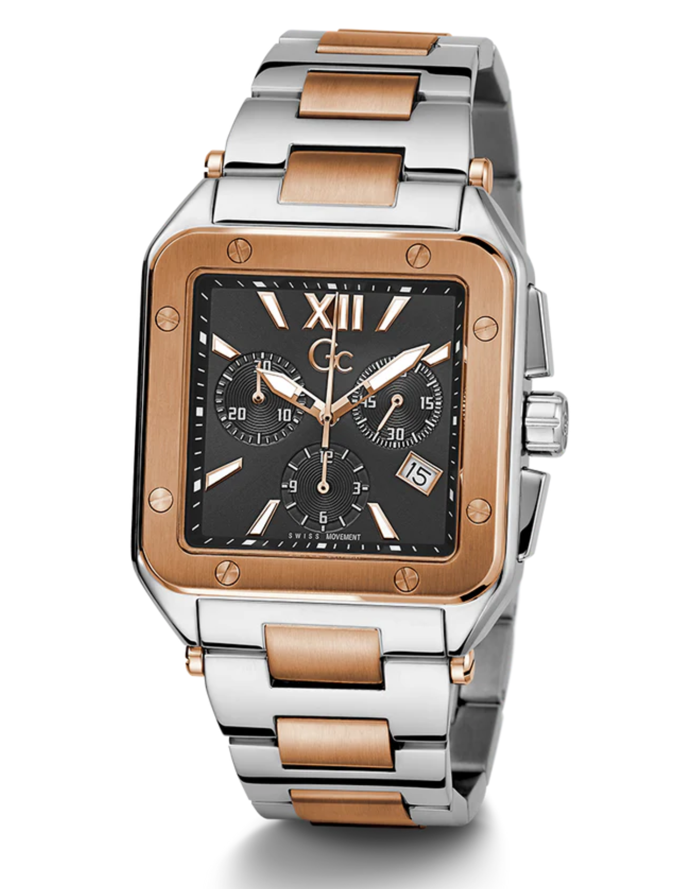 Gc Couture Square Mens Chrono Metal