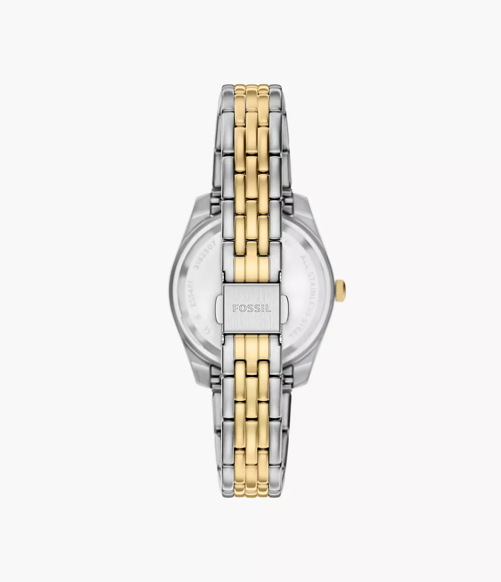 Fossil Scarlette Three-Hand Date Two-Tone Stainless-Steel Watch