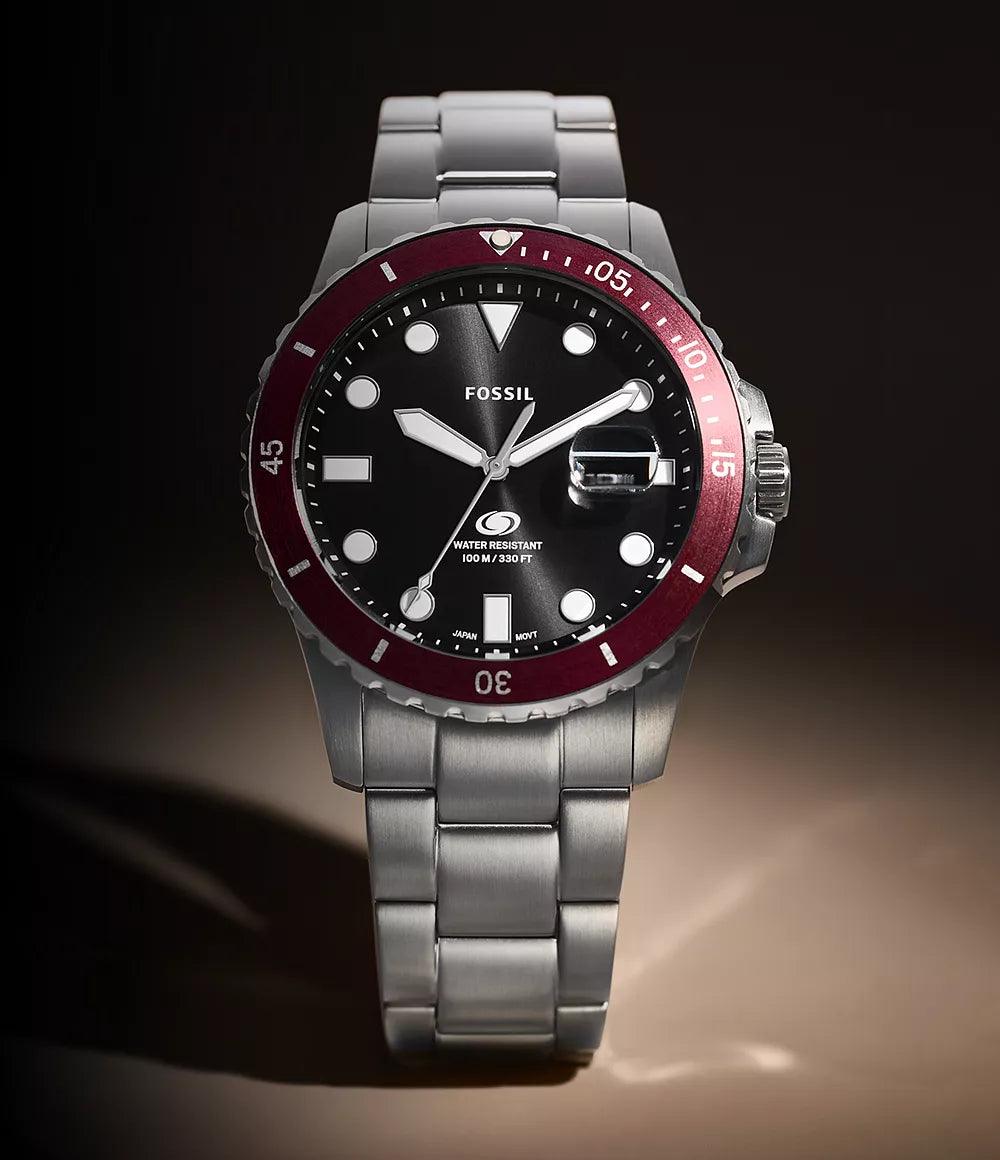 Fossil Blue Dive Three-Hand Date