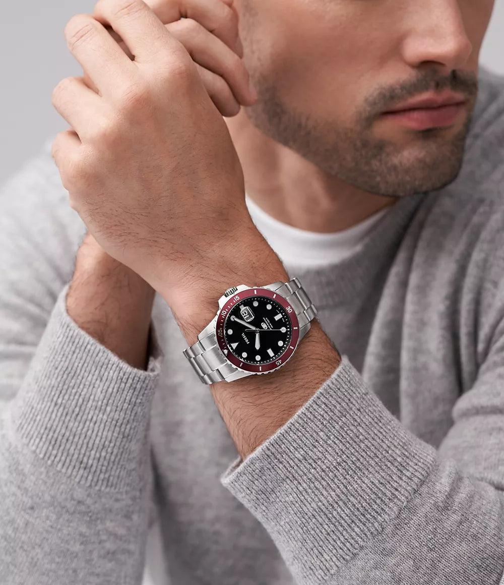 Fossil Blue Dive Three-Hand Date