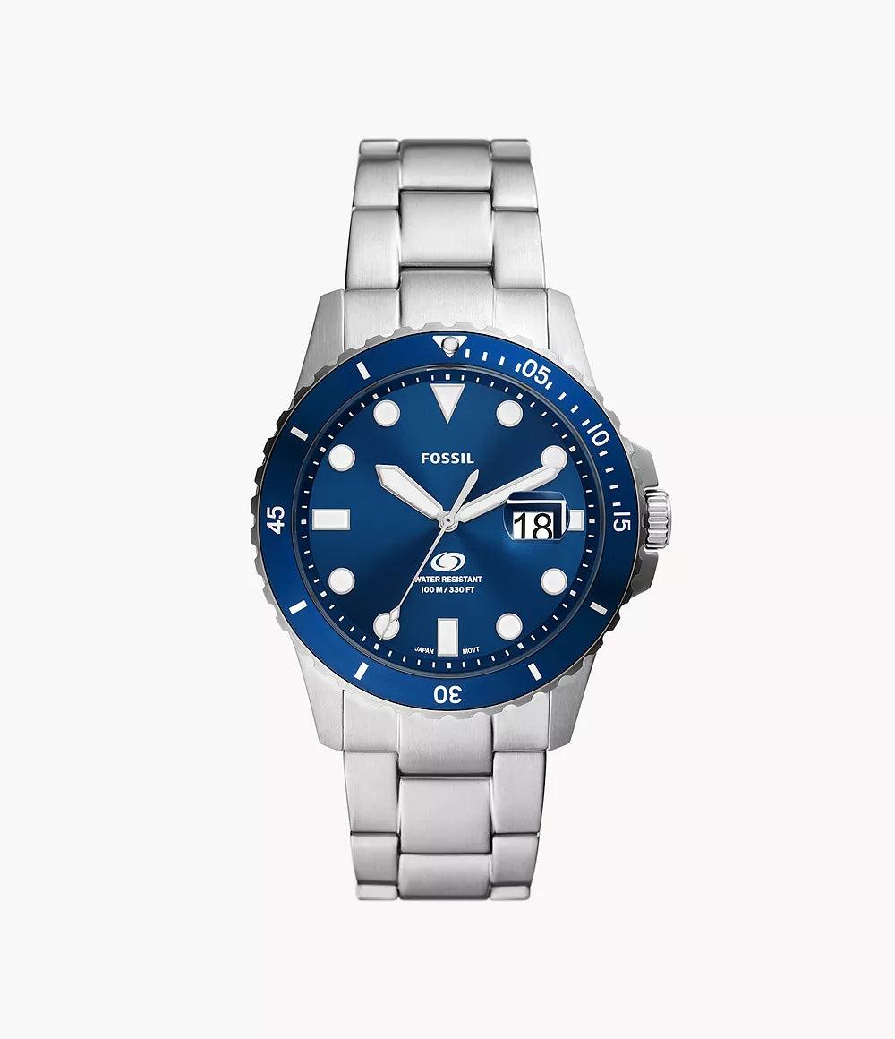 Fossil Blue Dive Three-Hand Date