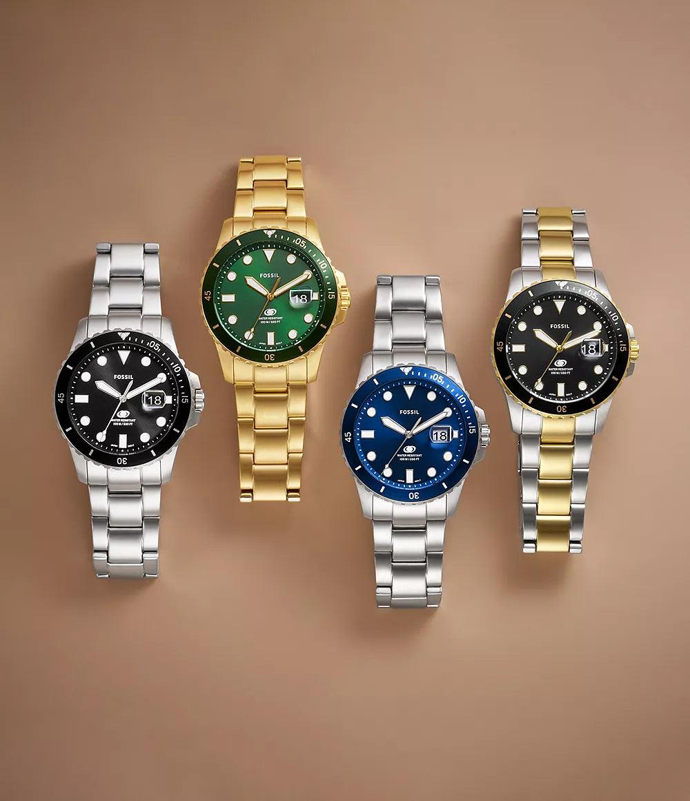 Fossil Blue Dive Three-Hand Date