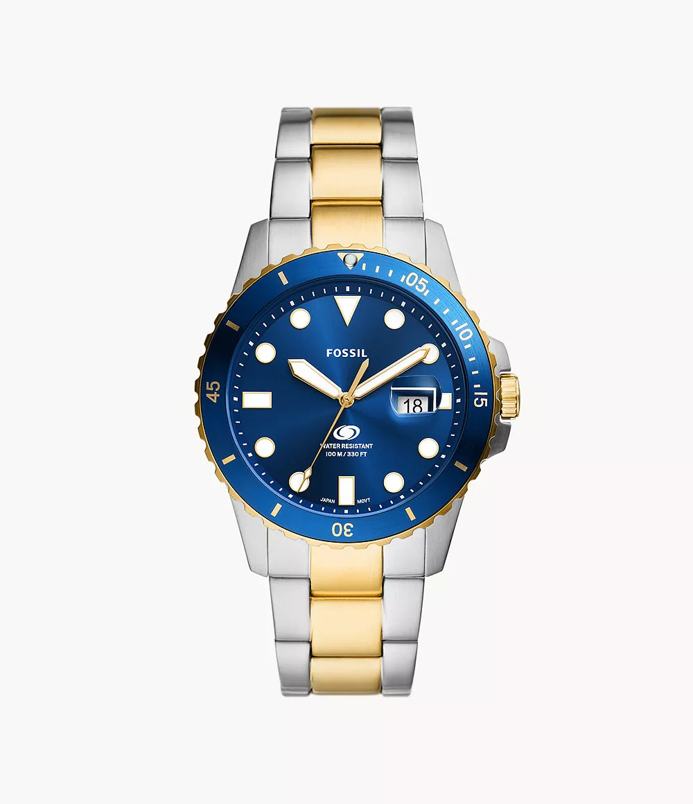 Fossil Blue Dive Three-Hand Date