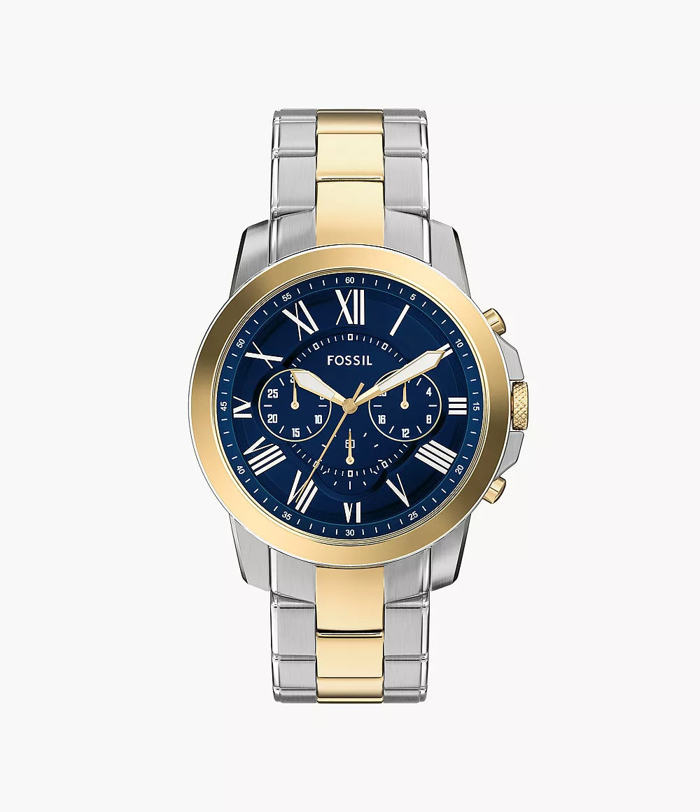 Grant Chronograph Men's Fossil Watch With Diamonds Fossil