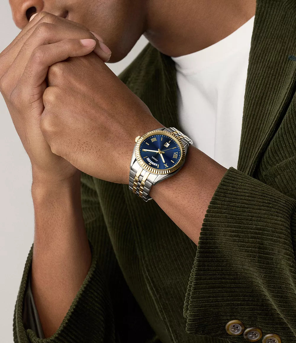 Fossil Campbell Three-Hand Day-Date