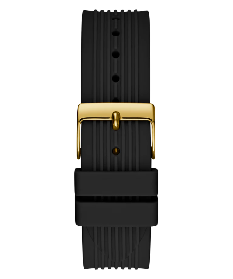 GUESS Ladies Black Gold Tone Multi-function Watch