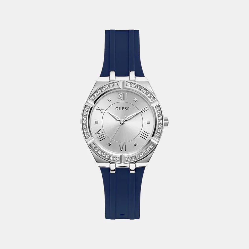 Guess Women's Silver Analog Silicon Watch