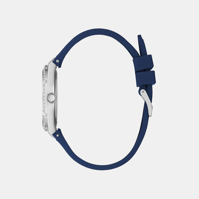 Guess Women's Silver Analog Silicon Watch