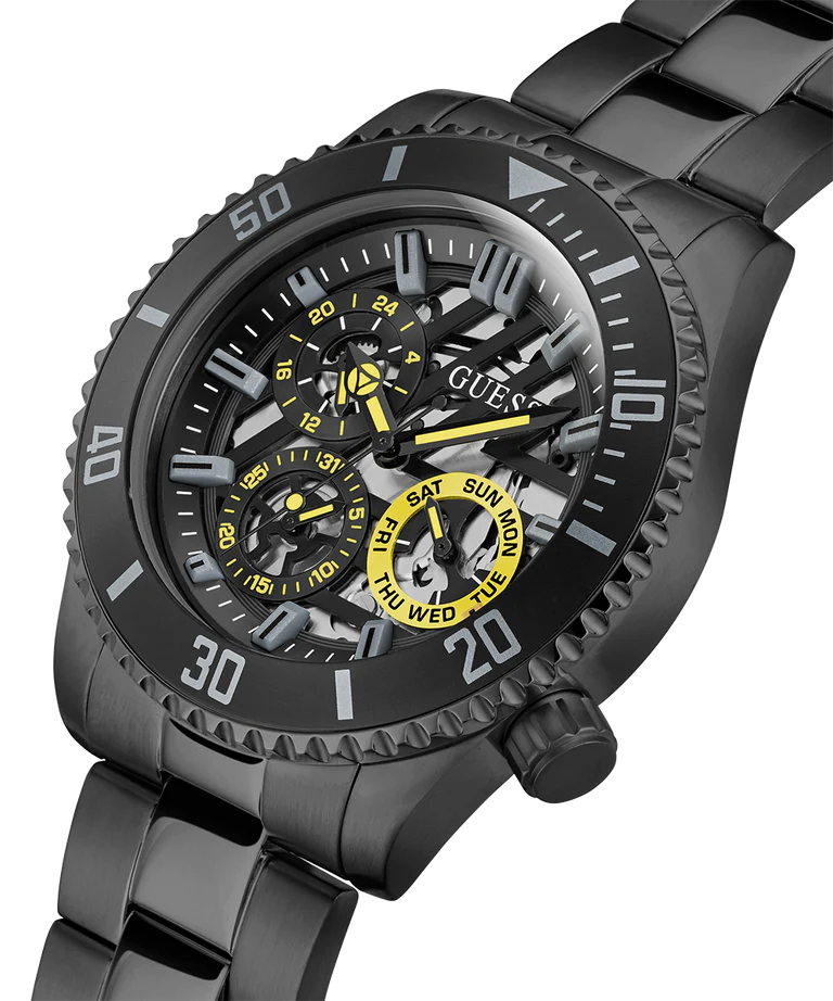 GUESS Men's Black Multi-Function Watch