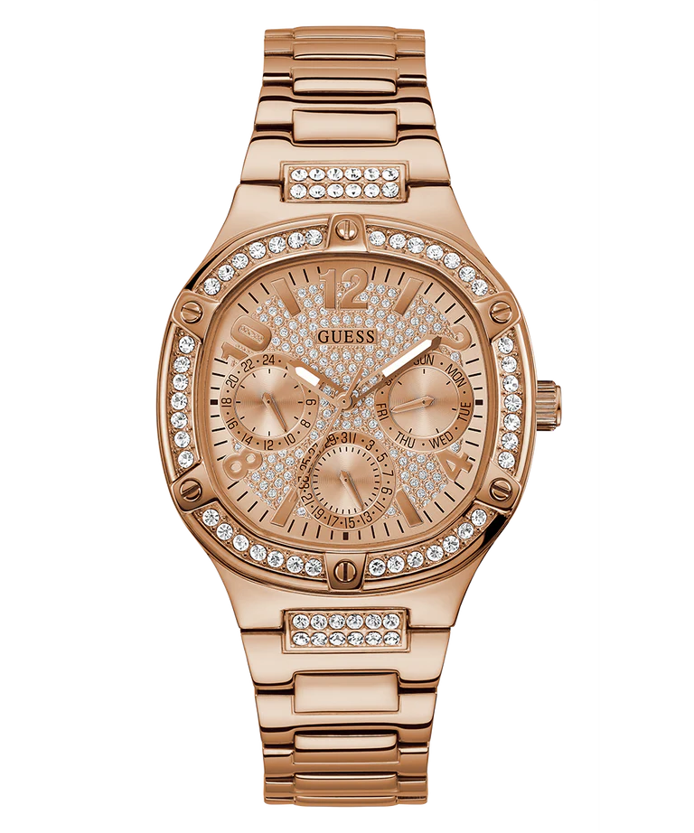 GUESS Ladies Rose Gold Tone Multi-function Watch