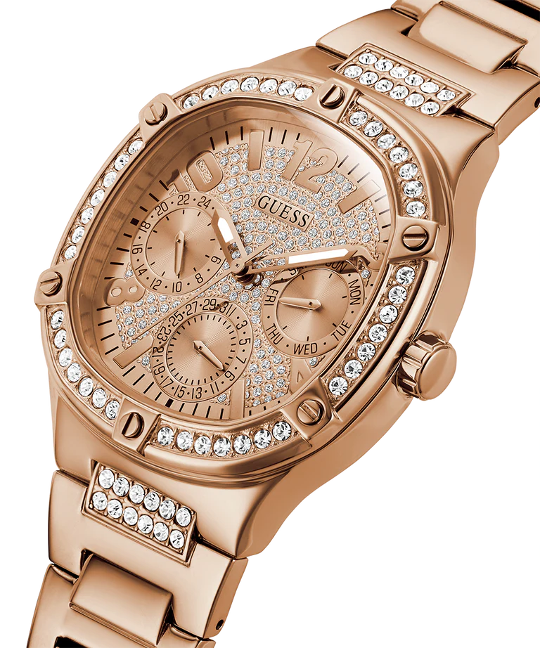 GUESS Ladies Rose Gold Tone Multi-function Watch