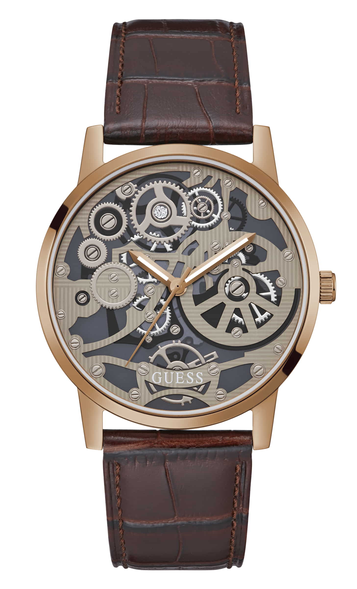 Guess Gadget Dial Round Case Analog Men Watch