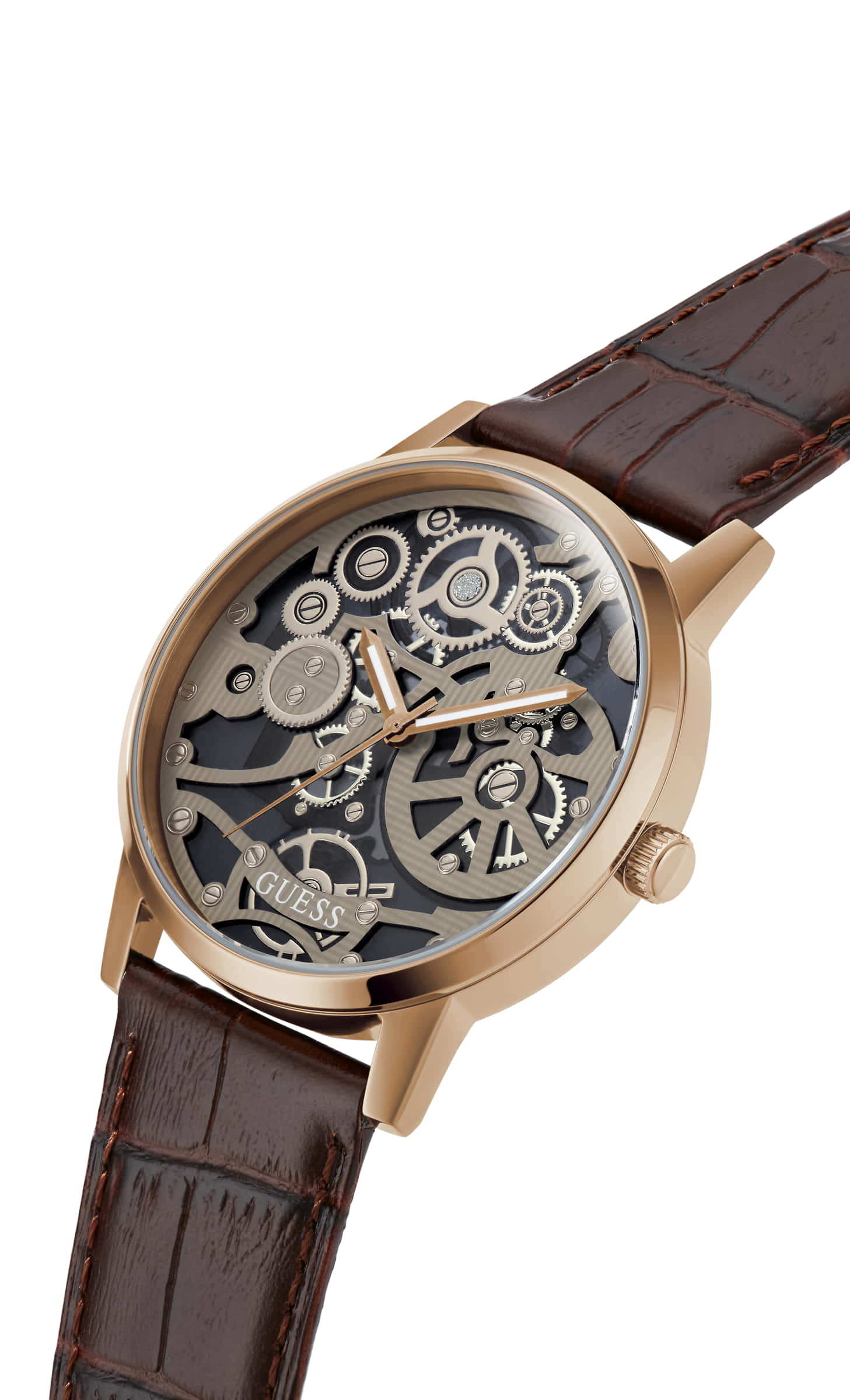 Guess Gadget Dial Round Case Analog Men Watch