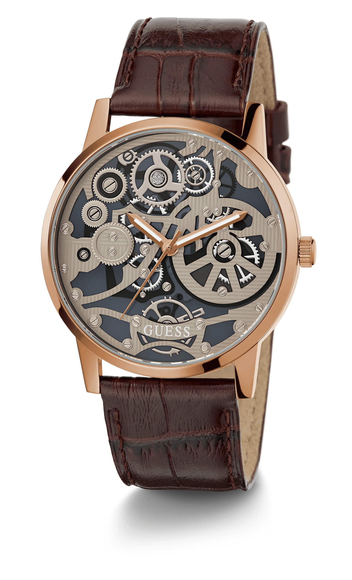 Guess Gadget Dial Round Case Analog Men Watch