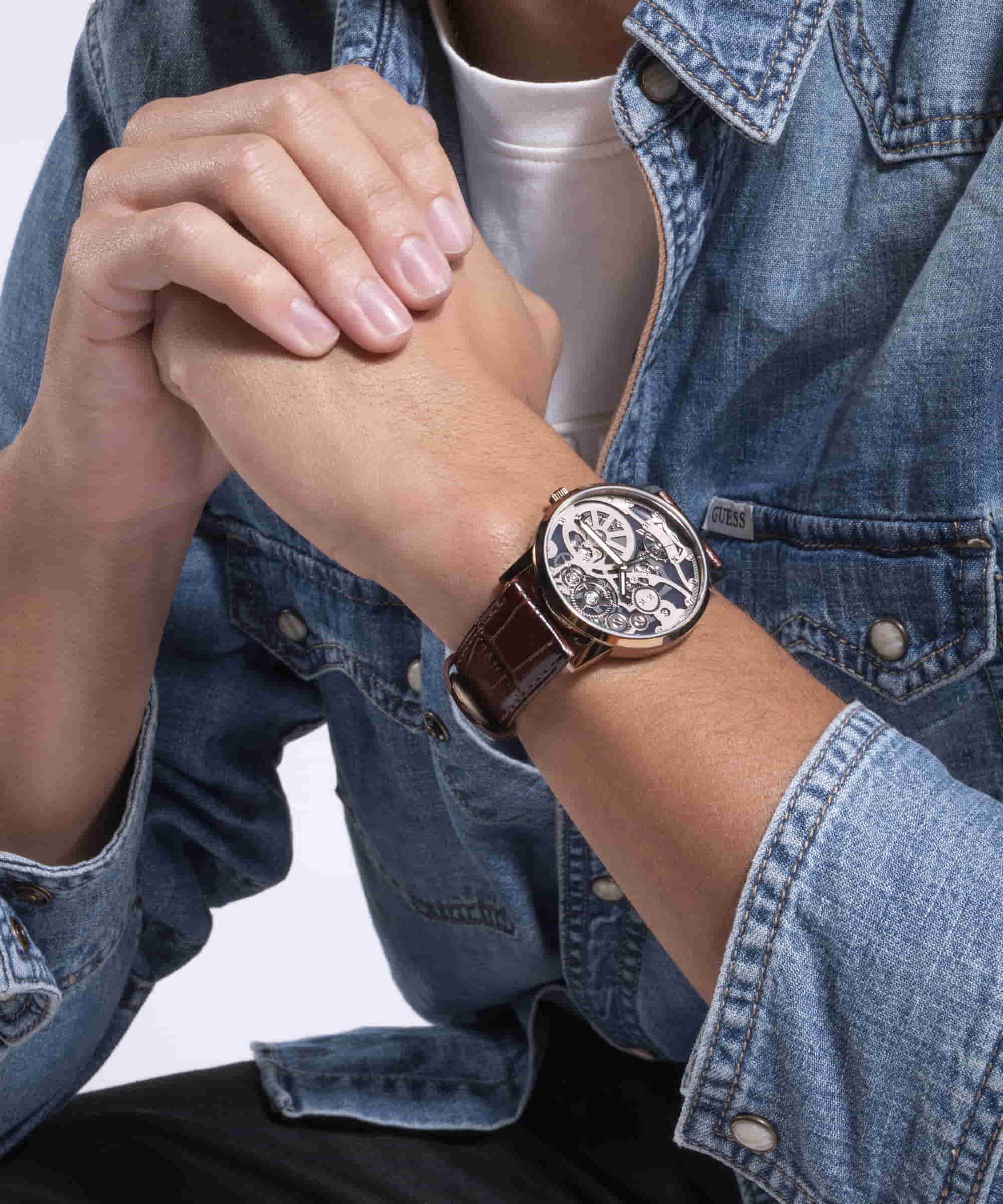 Guess Gadget Dial Round Case Analog Men Watch
