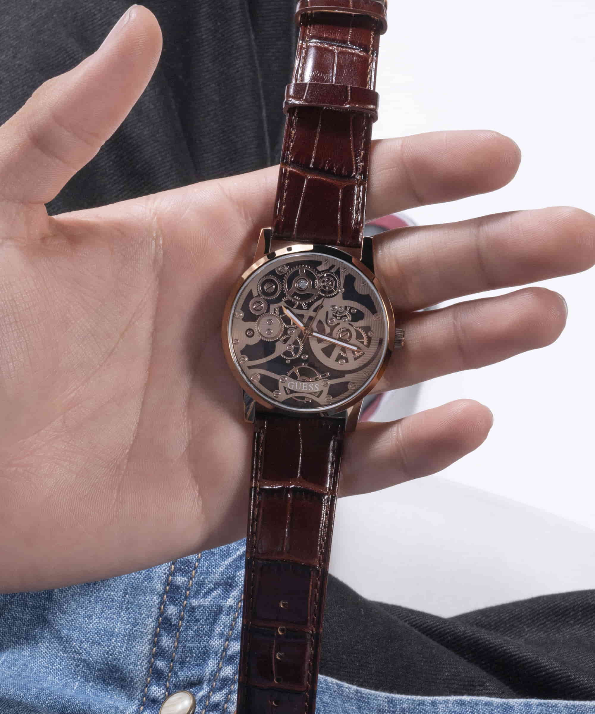 Guess Gadget Dial Round Case Analog Men Watch