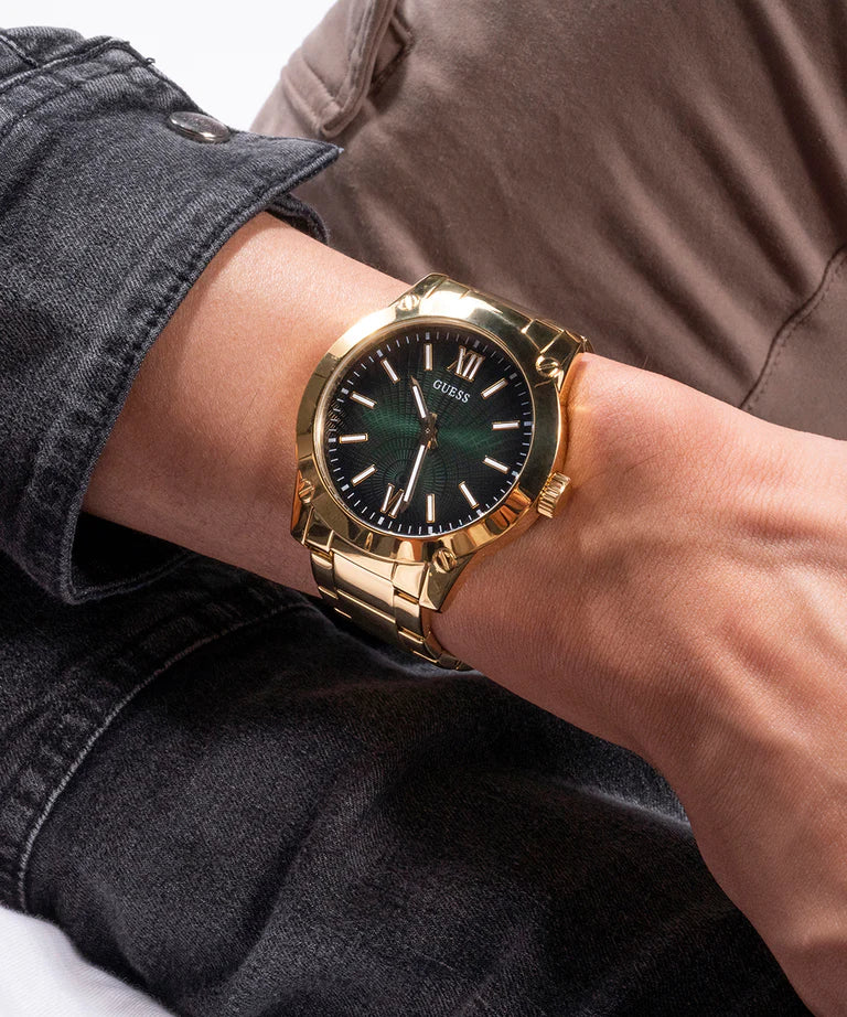 GUESS Men's Gold Tone Analog Watch