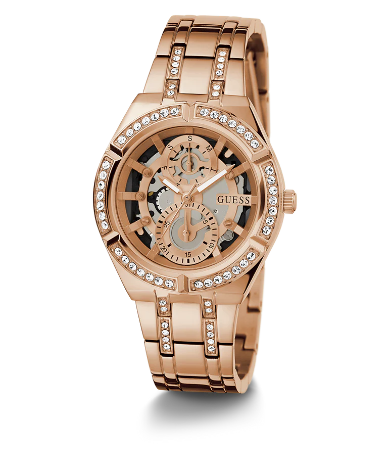 GUESS Ladies Rose Gold Tone Multi-function Watch