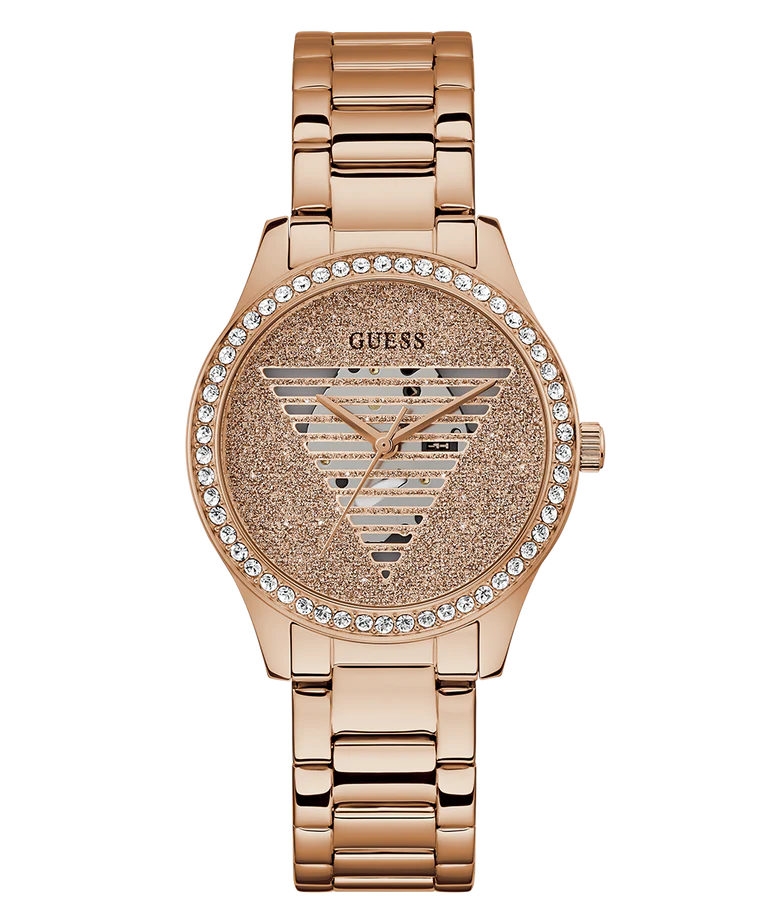 GUESS Ladies Rose Gold Tone Analog Watch