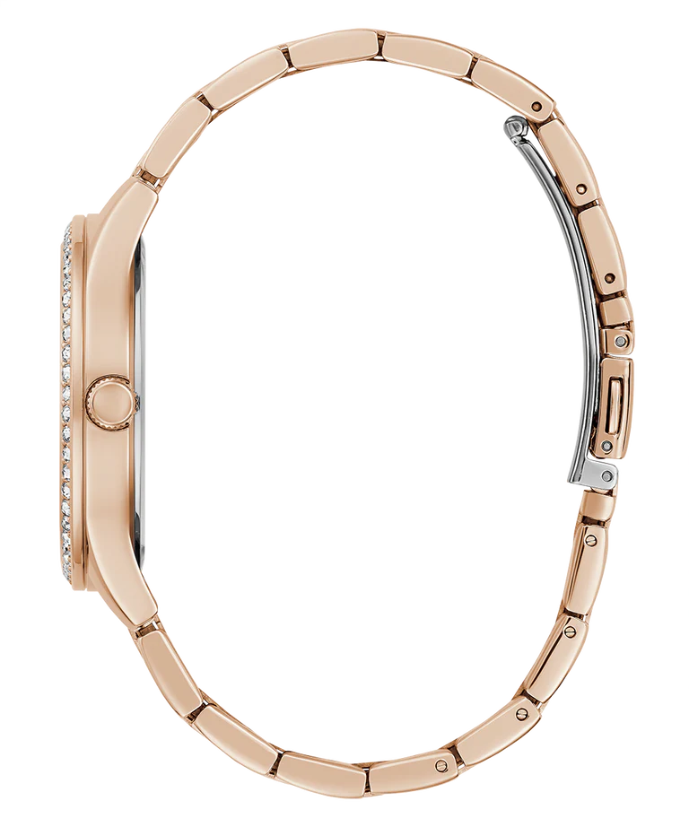 GUESS Ladies Rose Gold Tone Analog Watch