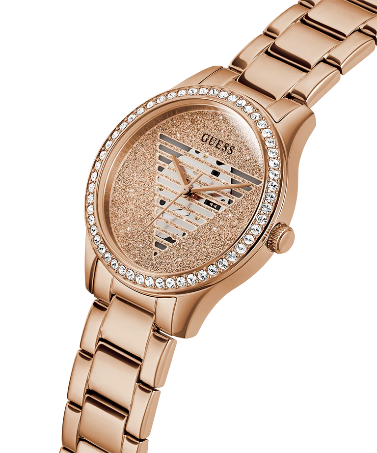 GUESS Ladies Rose Gold Tone Analog Watch