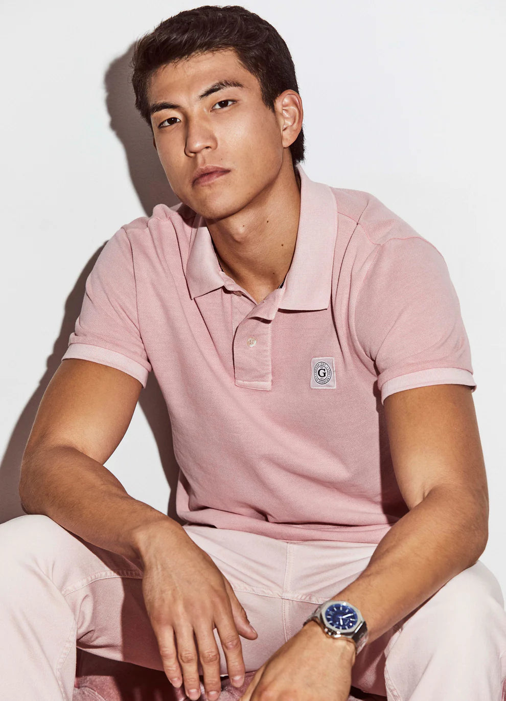 GUESS Men's Silver Tone Date Watch