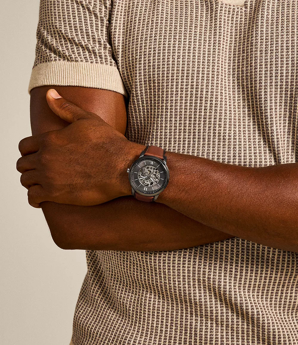 Fossil Neutra Automatic Amber Leather Watch