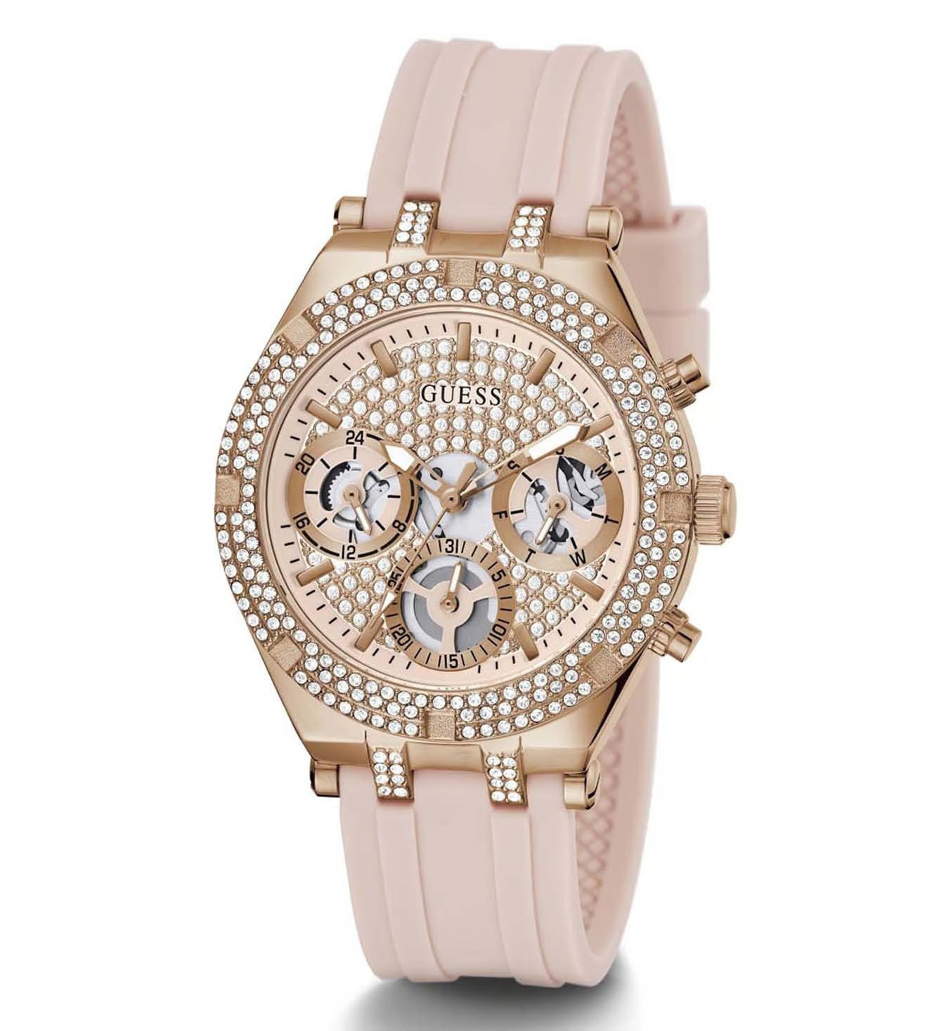 GUESS HEIRESS Women Rose Gold Round Dial Analog Watch