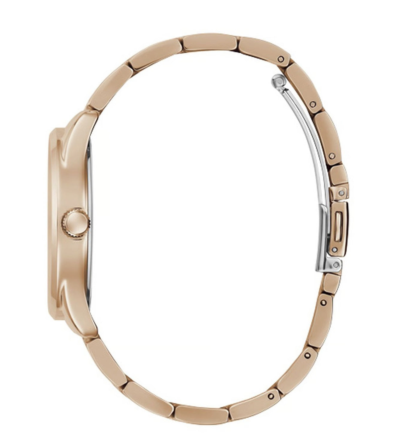 GUESS EMBLEM Women Rose Gold Round Dial Analog Watch