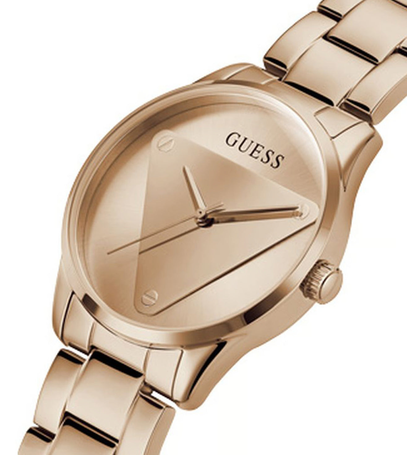 GUESS EMBLEM Women Rose Gold Round Dial Analog Watch
